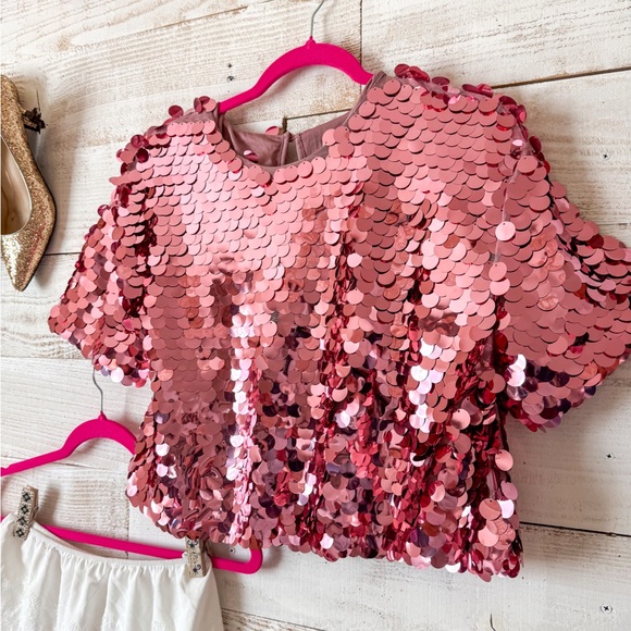 A New Day Pink Sequin Top - Picture 2 of 5
